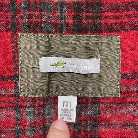 Army green utility flannel lined jacket Horny Toad size m organic cotton/warm - Picture 9 of 14